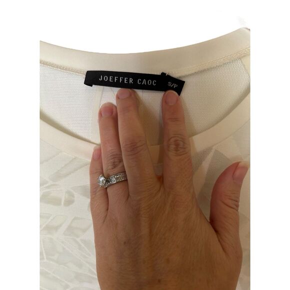 Joeffer Coac Abstract Mesh Top LS Cream Small - Picture 4 of 5